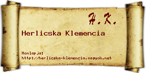 Herlicska Klemencia névjegykártya